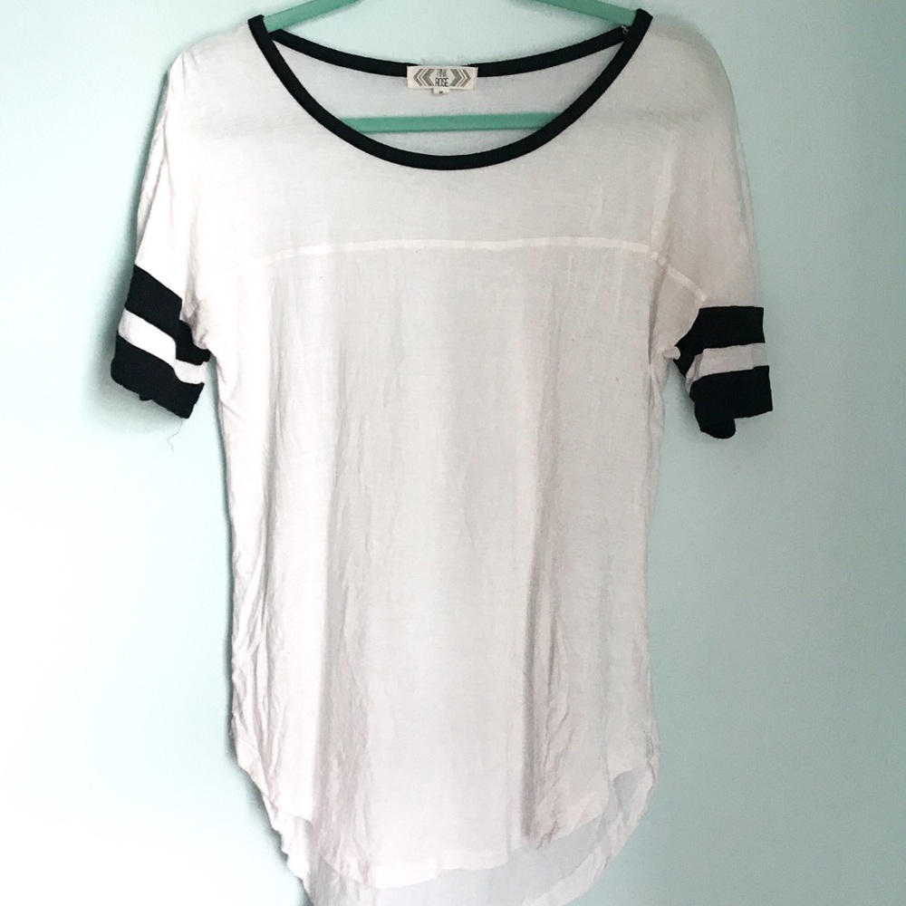 Pink Rose White T-shirt